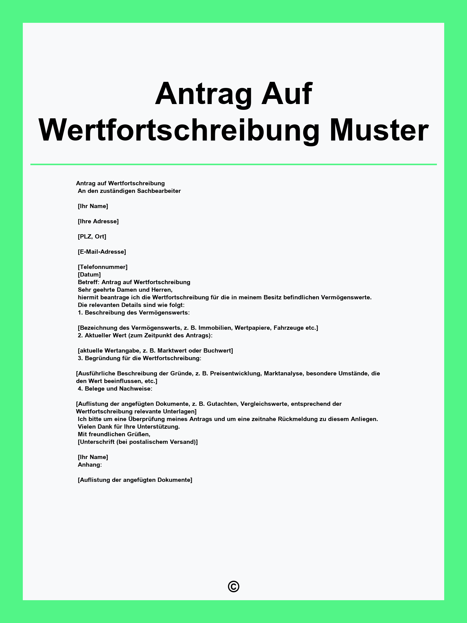 Antrag Auf Wertfortschreibung Muster
